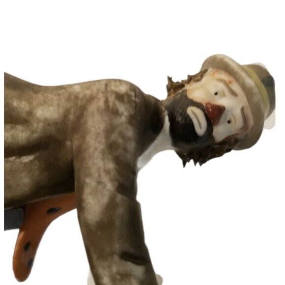 Emmett Kelly Jr Clown Figure by Flambro From Frankemuth Gallery Planking Sad - Picture 7 of 10